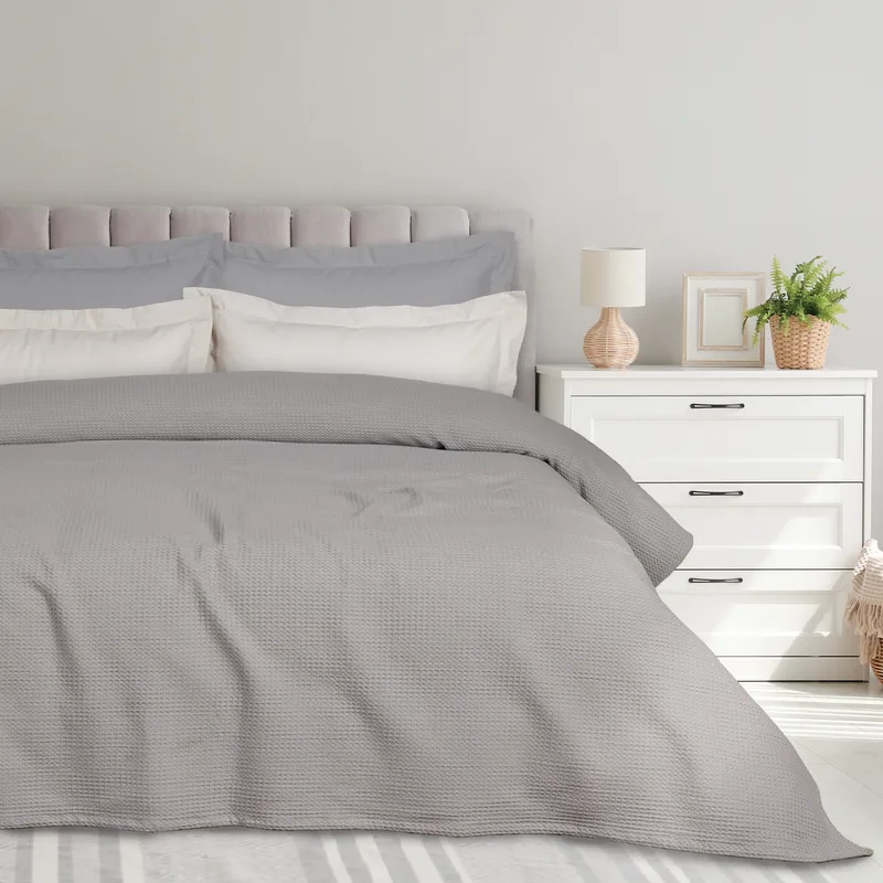 Κουβέρτα Polycotton Πικέ Υπέρδιπλη 220x240εκ. Blanket 0496 Γκρι Das Home (Χρώμα: Γκρι, Ύφασμα: 90%Βαμβάκι-10%Polyester, Μέγεθος: Υπέρδιπλα) - Das Home - 420577720496