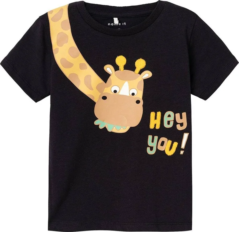 T-SHIRT NAME IT 13226093 NMMHELLAN ΜΑΥΡΟ (104 CM)-(4 ΕΤΩΝ)
