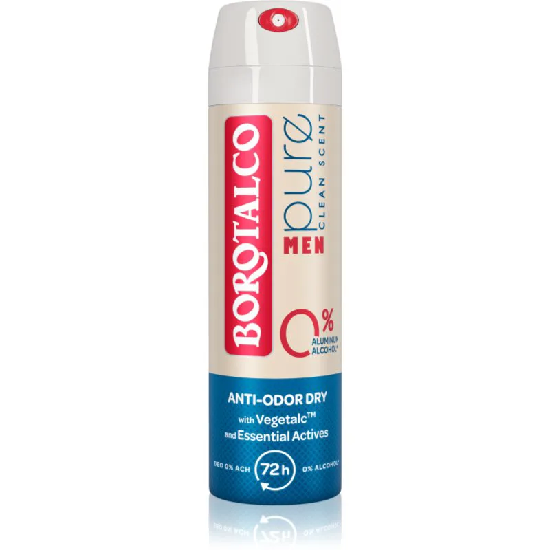 Borotalco MEN Pure αποσμητικό σε σπρέι χωρίς αλουμίνιο για άντρες 150 ml