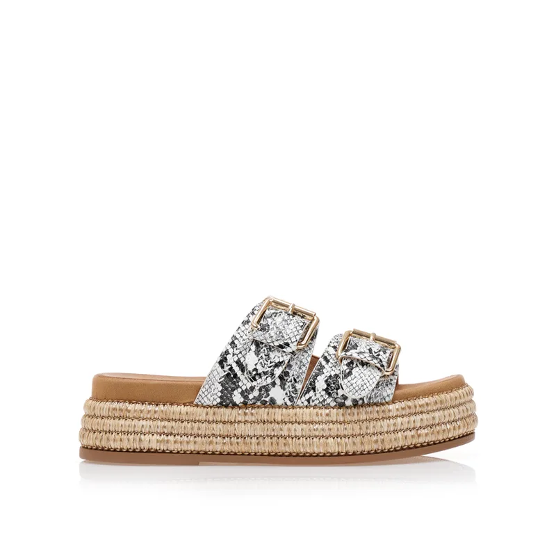 Flatforms animal print δερματίνη με ρυθμιζόμενη φάσα ΦΙΔΙ