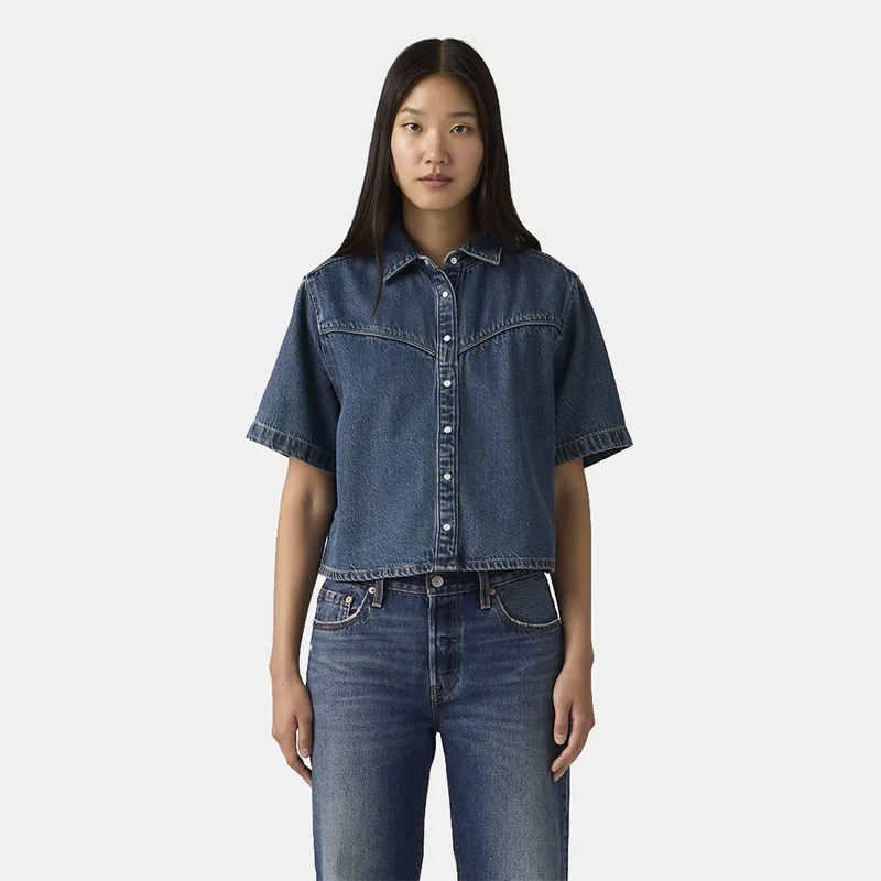 Levi's Logan Denim Γυναικείο Κοντομάνικο Πουκάμισο (9000256240_90602)
