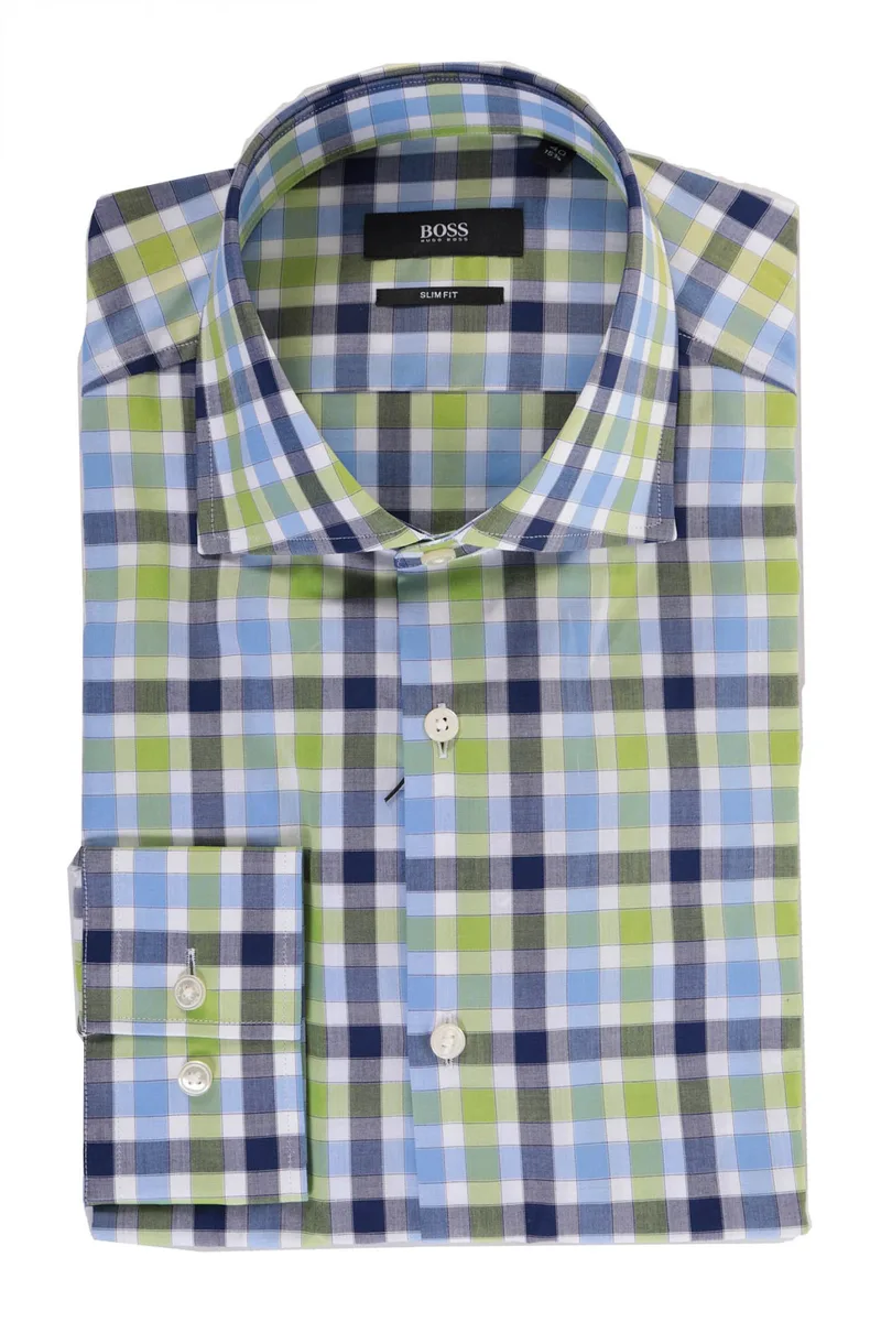 BOSS ΠΟΥΚΑΜΙΣΟ JARON SLIM FIT ΚΑΡΩ ΛΑΧΑΝΙ