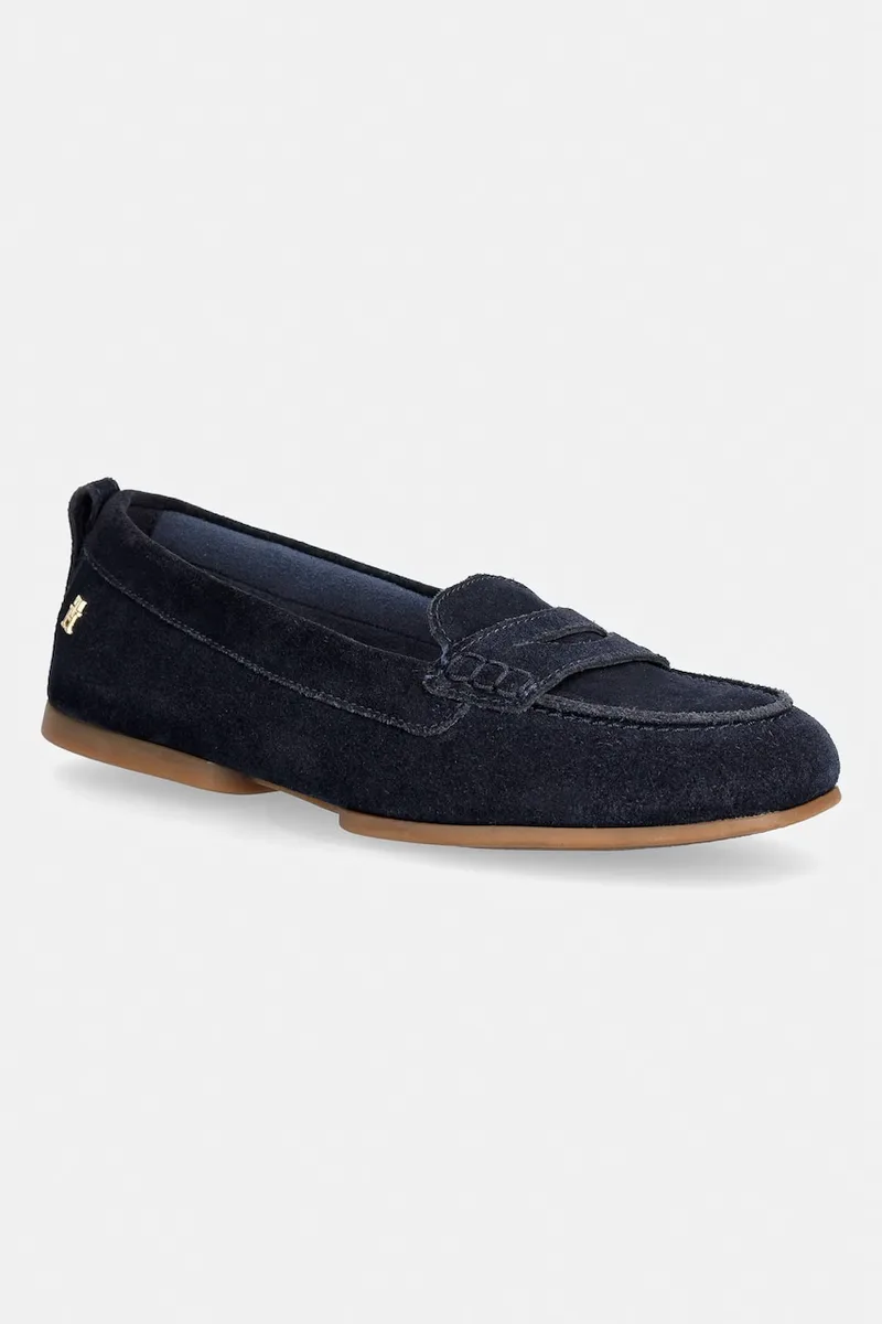 Tommy Hilfiger μοκασίνια Γυναικεία σουέτ TH FLEX SUEDE LOAFER BALLERINA