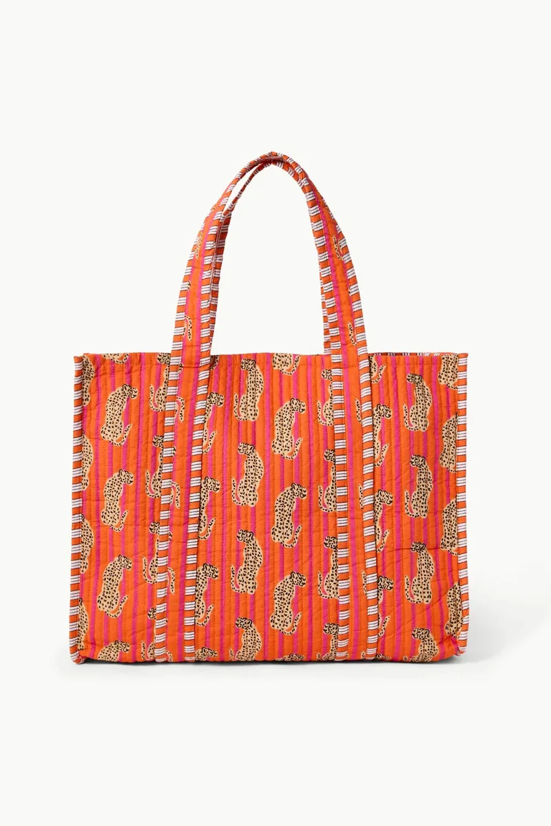 Coincasa γυναικεία τσάντα shopper με leopard print - 006816400 Πορτοκαλί