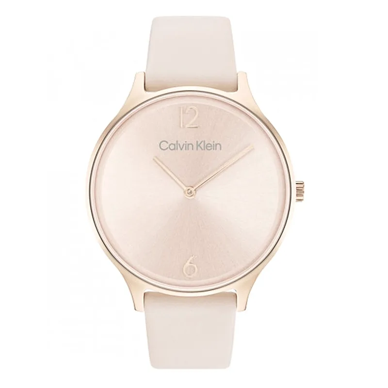 CALVIN KLEIN Timeless 2H Ροζ Leather Strap 25200009