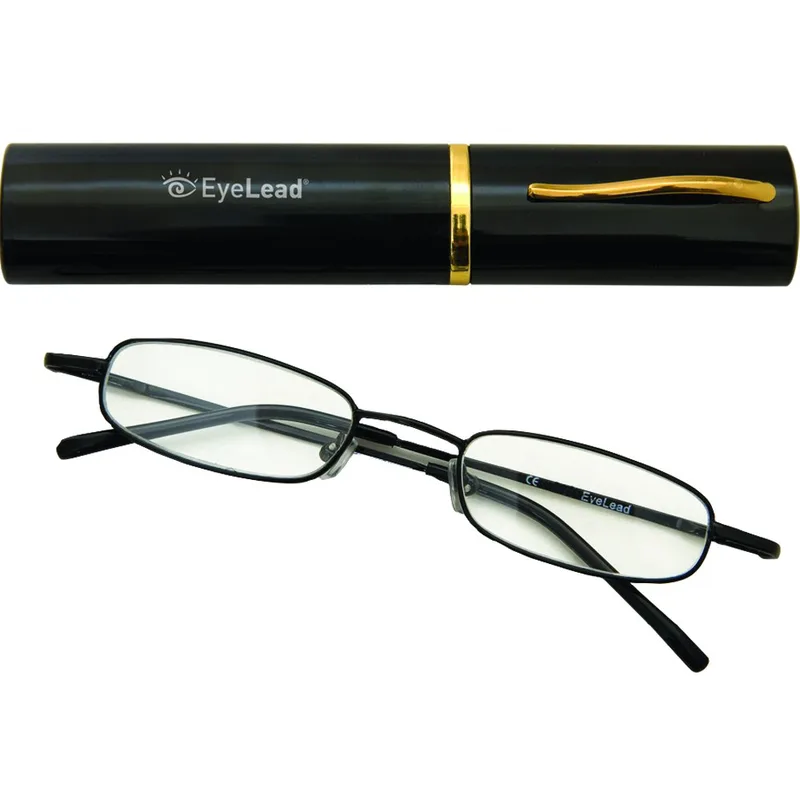 Eyelead Pocket Γυαλιά Διαβάσματος Τσέπης Μαύρα με Μεταλλικό Σκελετό & Θήκη 1 Τεμάχιο - 1,00