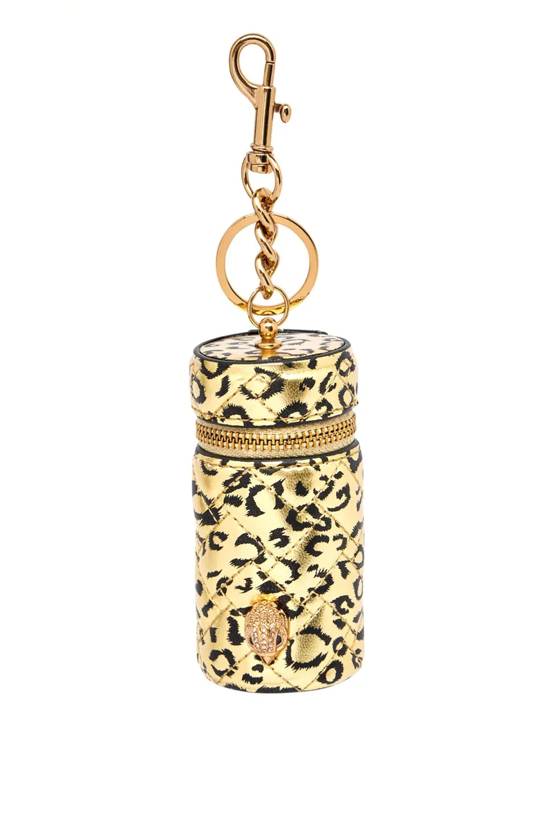 KURT GEIGER ΜΠΡΕΛΟΚ KENSINGTON LIPSTICK CASE ΚΑΠΙΤΟΝΕ LOGO ΜΑΥΡΟ/ΧΡΥΣΟ