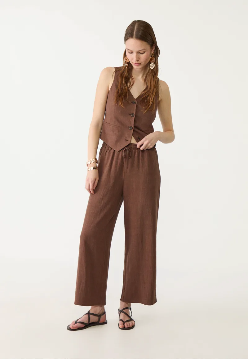 Stradivarius Ρουστίκ Culotte Καφέ M