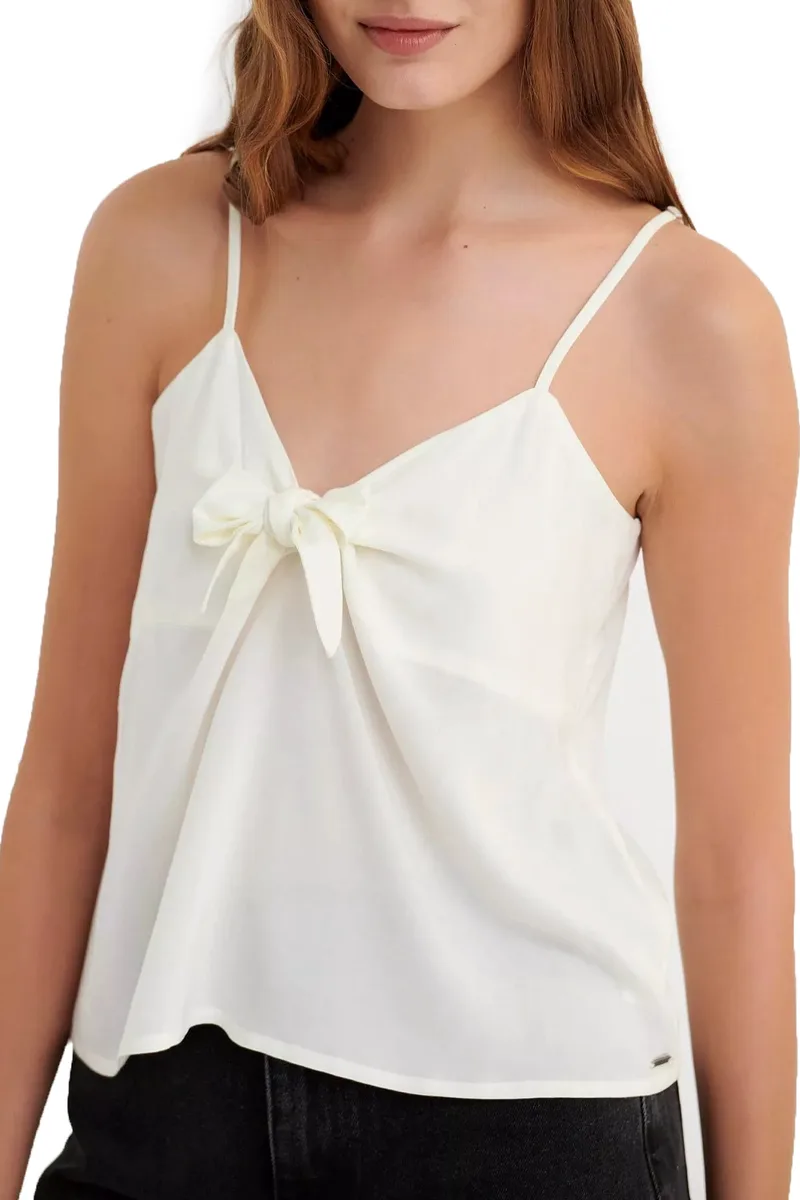 Top Funky Buddha Με Δέσιμο Στο Στήθος FBL005-105-17-OFF WHITE Γυναικείο