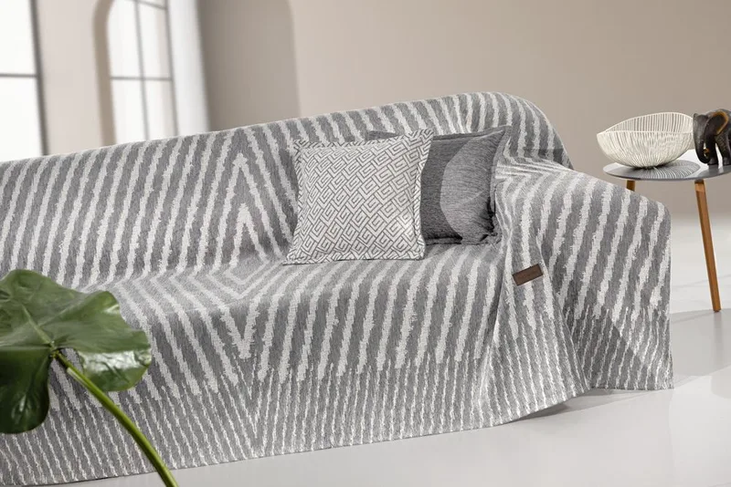 Ριχτάρι Διθέσιος Polycotton Chenille Norton Grey 180x250εκ. Guy Laroche (Χρώμα: Γκρι, Ύφασμα: 37% Βαμβάκι-21% Polyester-42% Acrylic) - Guy Laroche - 5206480624681