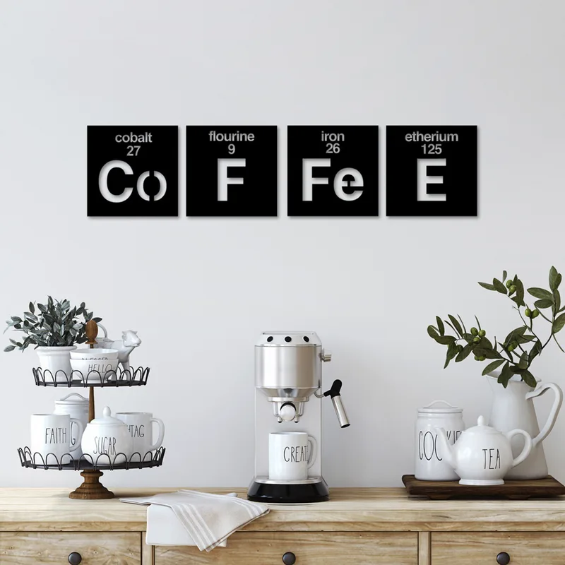 Μεταλλικό Διακοσμητικό Τοίχου Coffee 13 891Tnl3349 18x18 cm