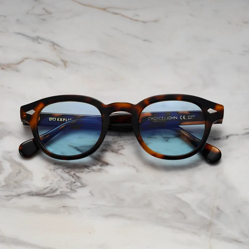 JOHN A16EP7 - JOHN - TORTOISE - BLUE Sunglasses | Tortoise | Blue Shades | Explicit Poets Sunglasses