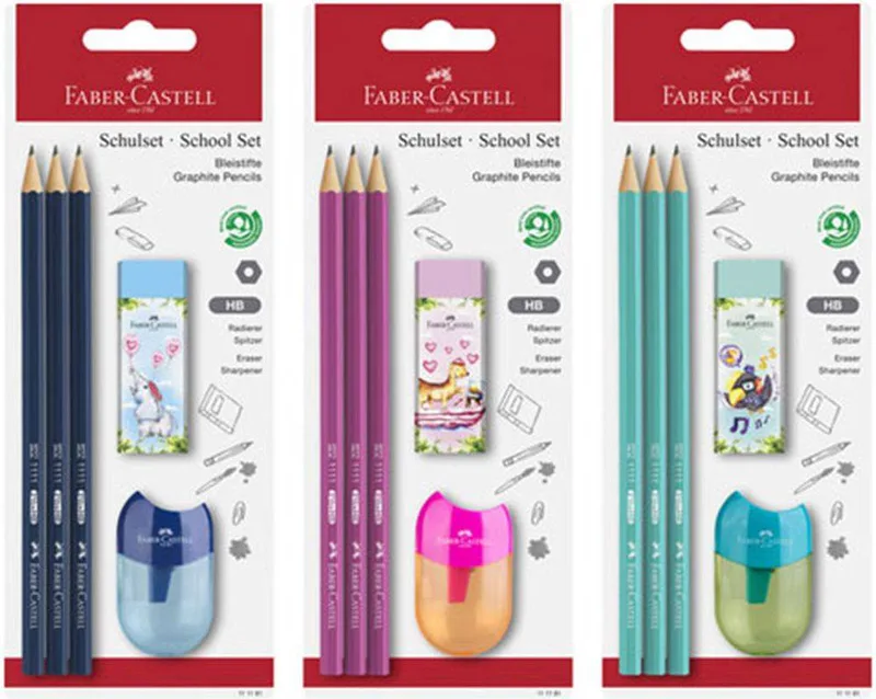 ΣΕΤ FABER CASTELL 111181 JUNGLE 3 ΜΟΛΥΒΙΑ, ΓΟΜΑ, ΞΥΣΤΡΑ