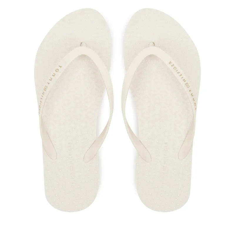 Σαγιονάρες Tommy Hilfiger Hilfiger Strap Beach Sandal FW0FW08736 Εκρού