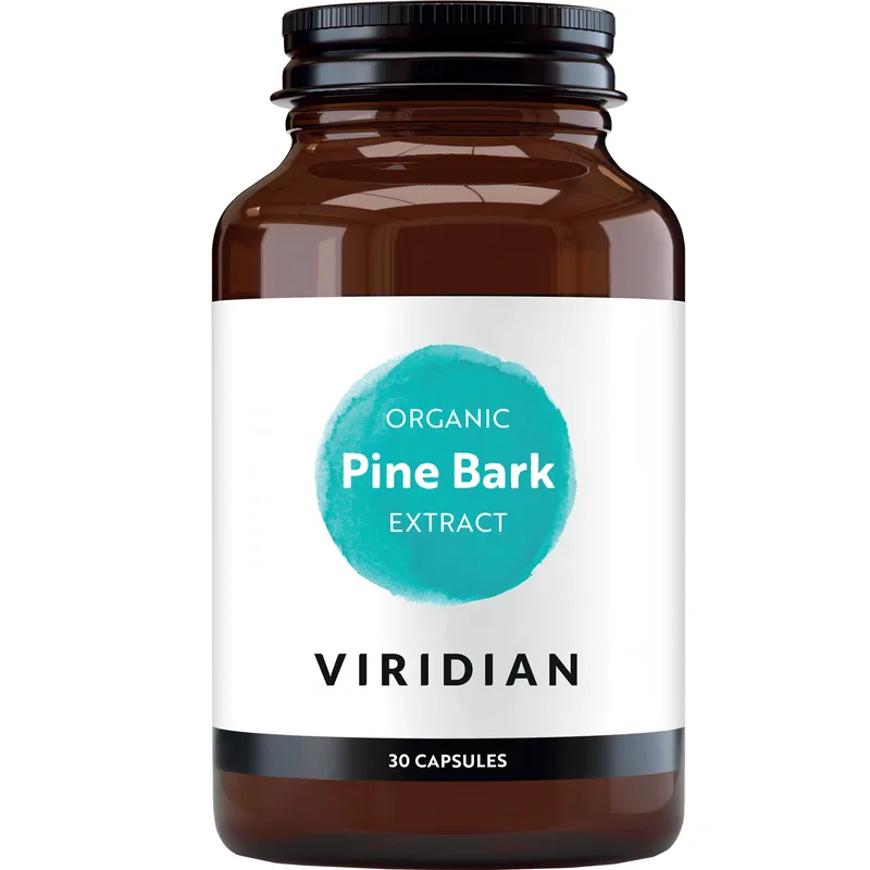 Viridian Organic Pine Bark Extract Συμπλήρωμα Διατροφής Βιολογικού Εκχυλίσματος Φλοιού Πεύκου Φινλανδίας Πλούσιο σε Βιοφλαβονοειδή με Ισχυρές Αντιφλεγμονώδεις & Αντιοξειδωτικές Ιδιότητες 30caps