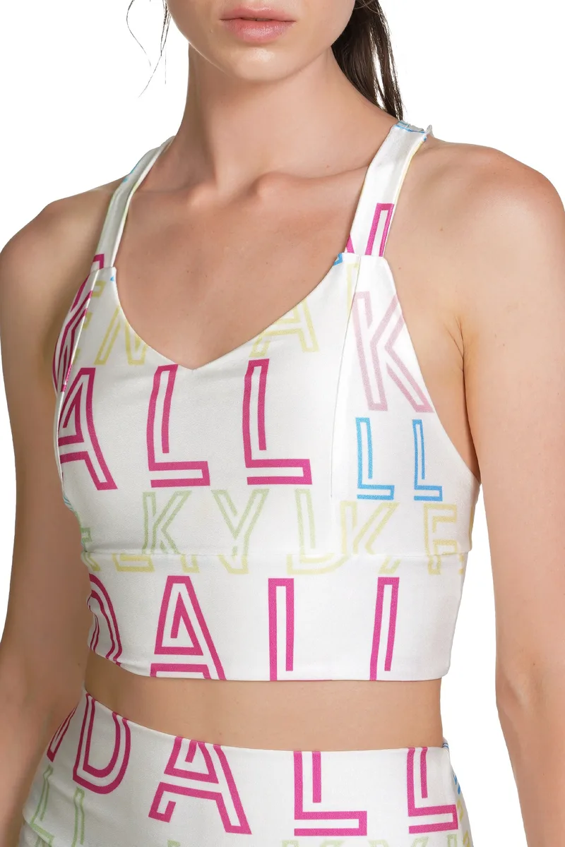 Top Kendal + Kylie Crossed Back Sports KKW3811614-COLOR LOGO PRINT Γυναικείο