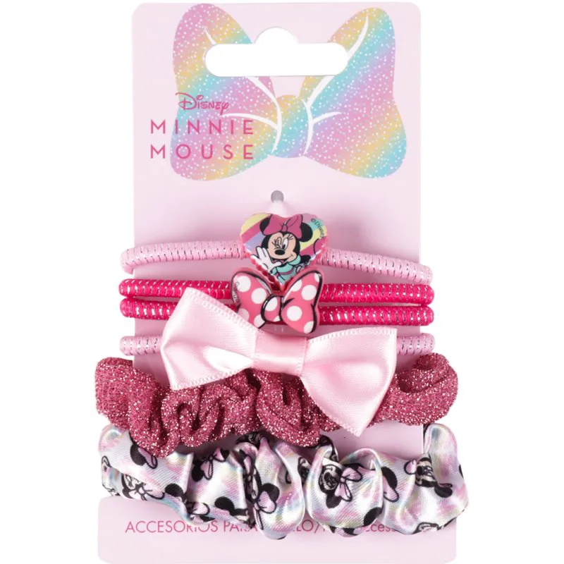 Disney Minnie Hair Accessories λαστιχάκια για τα μαλλιά 6 τμχ