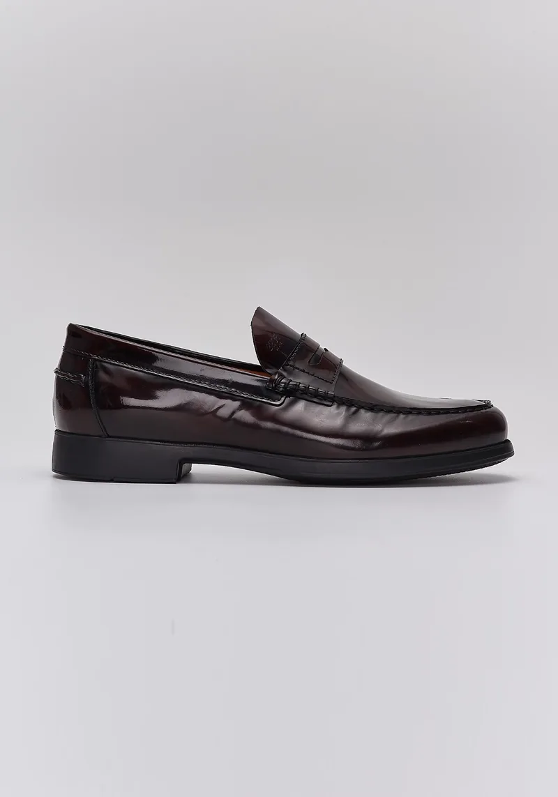 BOSS Shoes Δερμάτινα Loafers Flo - U6487 Bordo Florentik