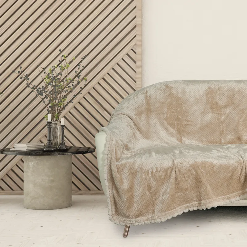 Κουβέρτα Fleece Καναπέ 130x170εκ. Blankets 1187 Μπεζ Das Home (Ύφασμα: Polyester, Χρώμα: Μπεζ) - Das Home - 420588131187