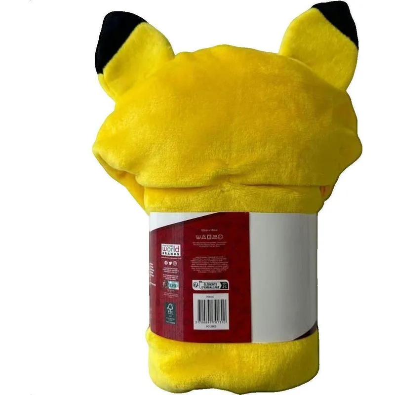 Παιδικά κορμάκια Pokemon Plaid à capuche Pokémon Pikachu Jaune