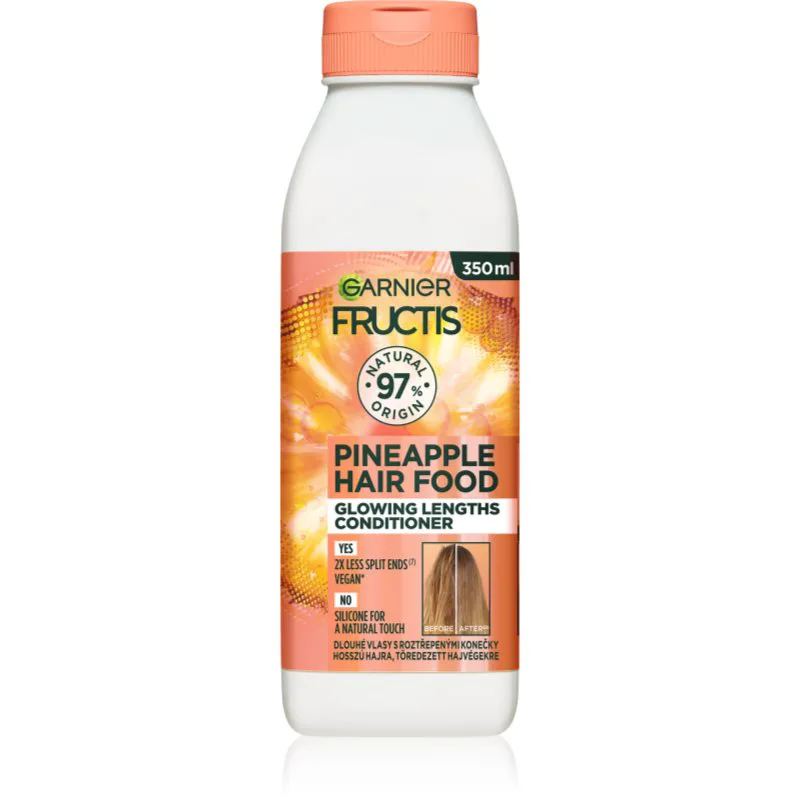 Garnier Fructis Pineapple Hair Food λαμπρυντικό μαλακτικό για μακριά μαλλιά 350 ml