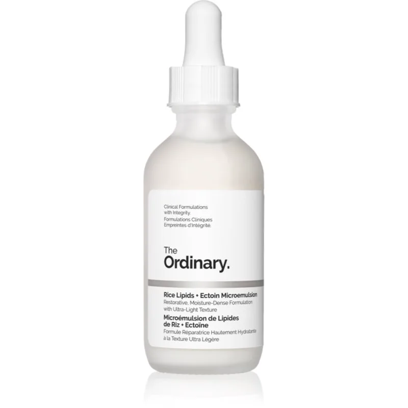 The Ordinary Rice Lipids + Ectoin Microemulsion ελαφρύ ενυδατικό γαλάκτωμα για να καταπραύνει την επιδερμίδα πρόσωπου 60 ml