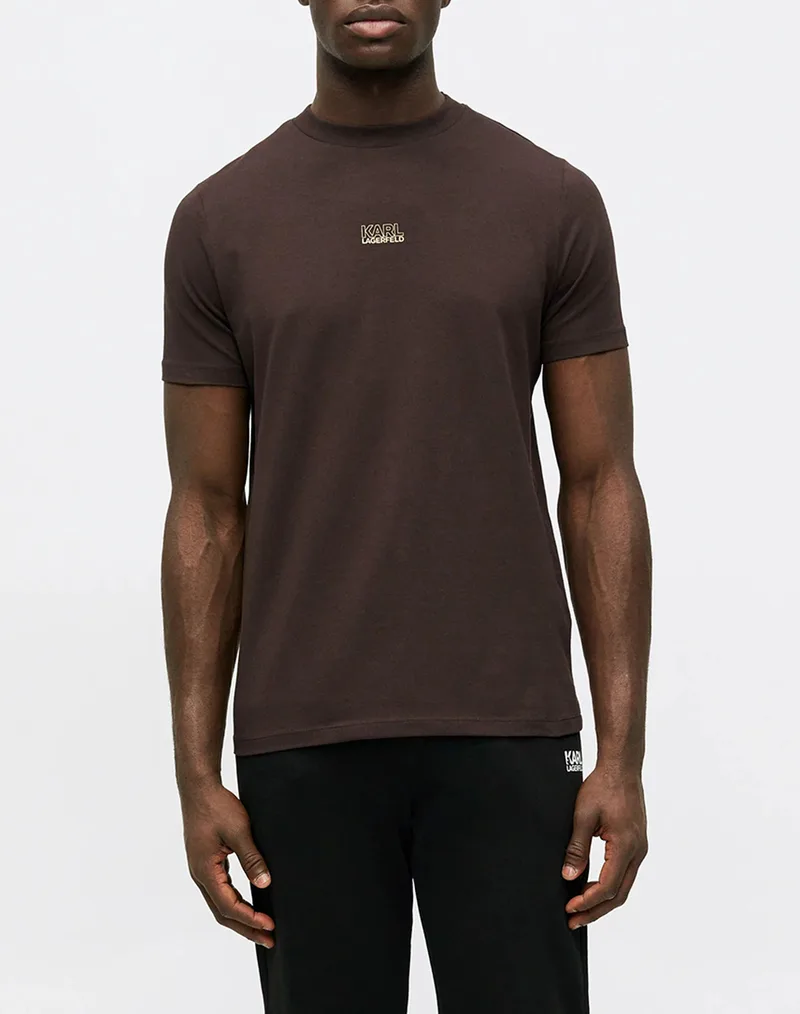 KARL LAGERFELD T-SHIRT CREWNECK 755034-561235-490 DarkBrown