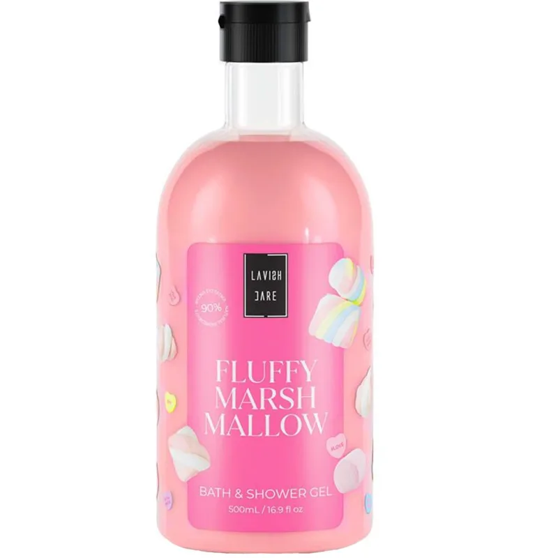 Lavish Care Fluffy Marshmallow Shower Gel Ενυδατικό & Αρωματικό Αφρόλουτρο με Άρωμα Ζαχαρωτών 500ml