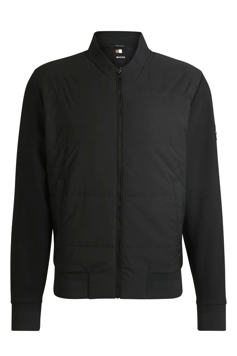 BOSS ΜΠΟΥΦΑΝ JACKET H-SKILES 100 ΜΑΥΡΟ