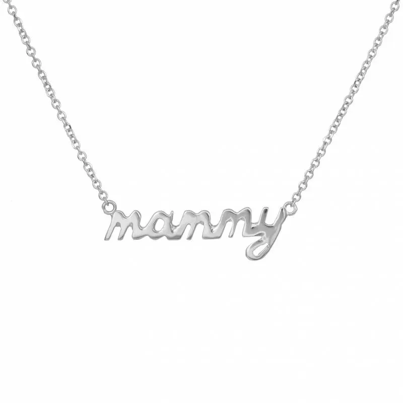 Λευκόχρυσο κολιέ K14 mommy 014990 014990 Χρυσός 14 Καράτια