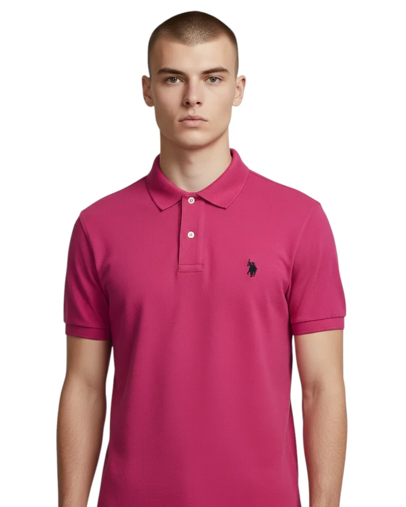 U.S. Polo Assn. Ανδρική Μπλούζα Polo Κοντομάνικη US43197036-157 Φούξια