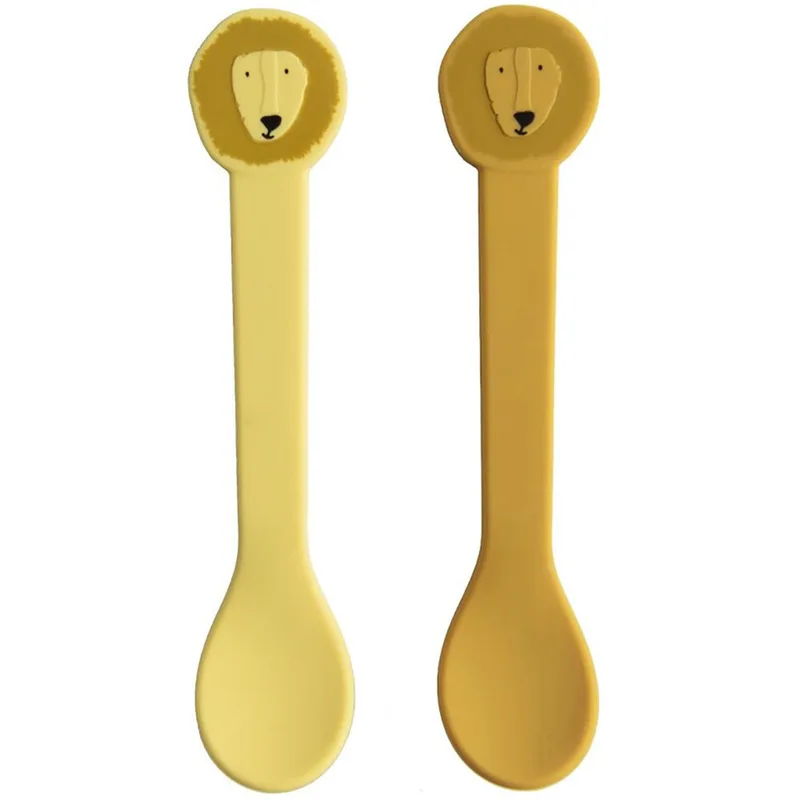 Trixie Silicone Spoon 6m+ Κωδ 77827 Βρεφικό Σετ με Κουτάλια 2 Τεμάχια - Mr. Lion