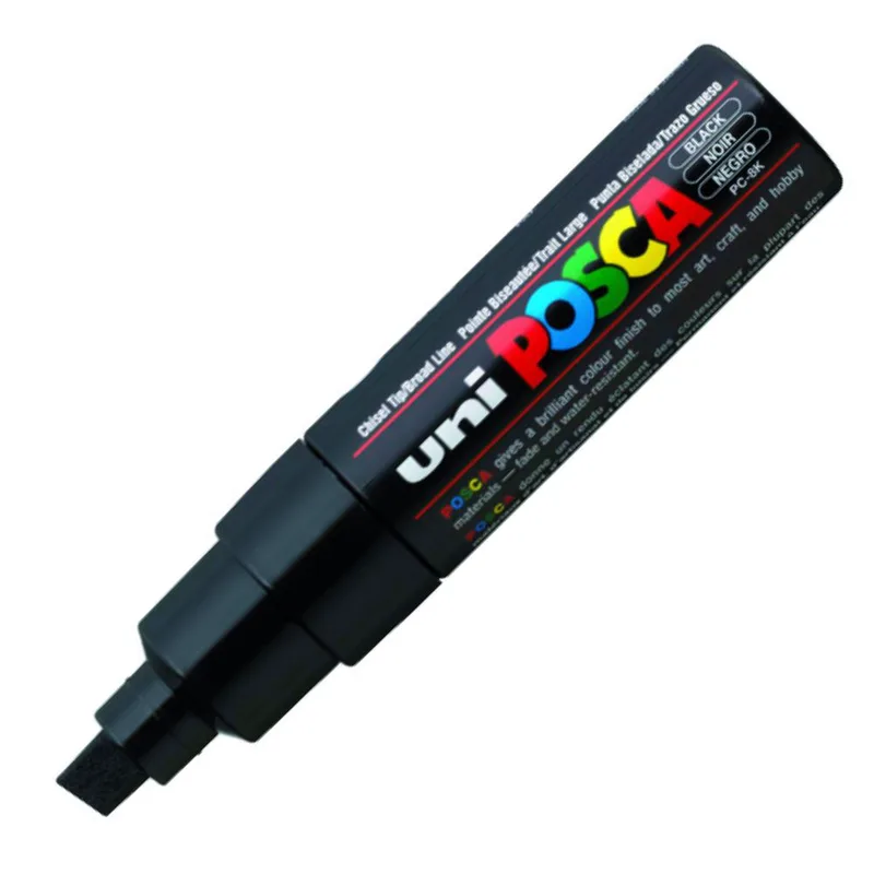 Posca PC-8K Μαύρος Μαρκαδόρος UNI Large 8mm