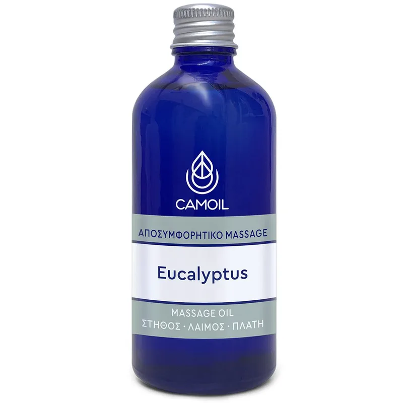 Camoil Eucalyptus Decongestant Massage Oil Έλαιο για Μασάζ με Αμυγδαλέλαιο & Αιθέριο Έλαιο Ευκαλύπτου Κατά των Συμπτωμάτων του Κρυολογήματος 100ml