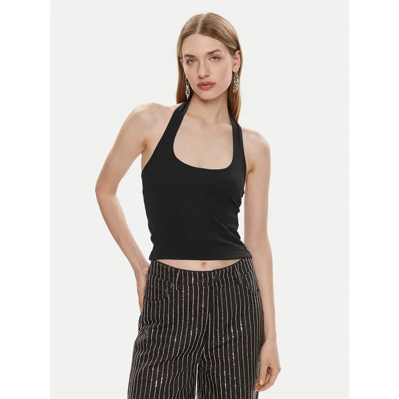 Noisy May Τοπ Maya 27029026 Μαύρο Slim Fit