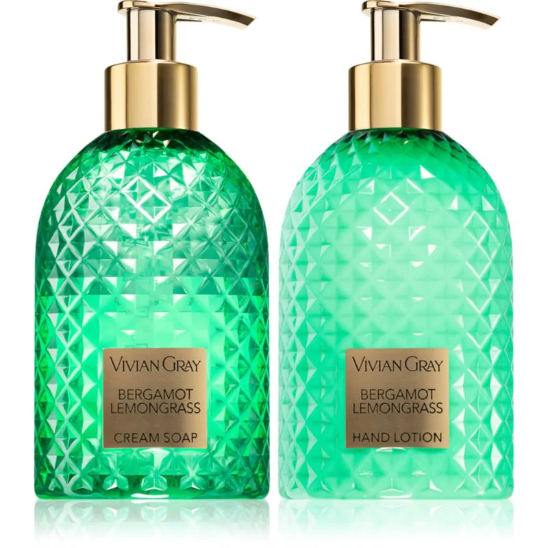 Vivian Gray Gemstone Bergamot & Lemongrass σετ δώρου για τα χέρια 2x300 ml