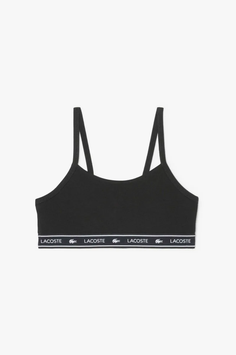 Lacoste γυναικείο σουτιέν band bralette με logo tape - IF8166-00 Μαύρο