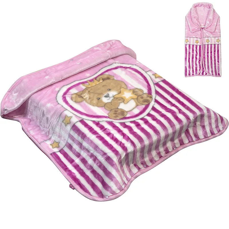 Υπνόσακος Κουβέρτα Βελουτέ 80x90 Beauty Home 5253 Bear Lilac 80x90