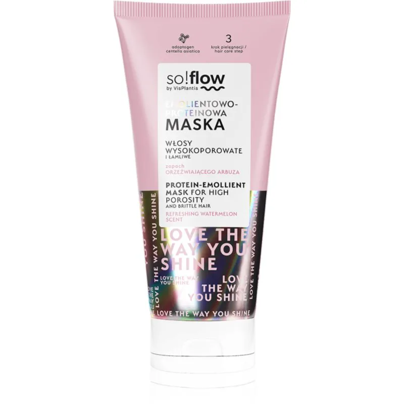 so!flow High Porosity Hair Protein-Emollient Mask δυναμωτική μάσκα για εύθραυστα και ταλαιπωρημένα μαλλιά 200 ml
