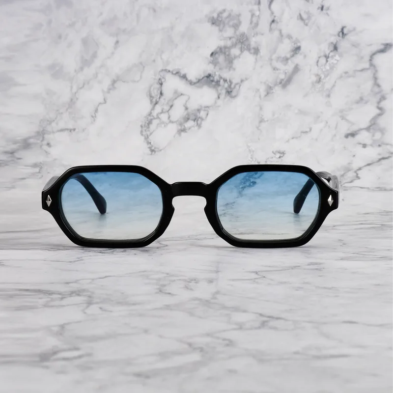STEPH 18EP2 - STEPH - BLACK - GRADIENT BLUE Sunglasses | Black | Gradient Blue Shades | Explicit Poets Sunglasses
