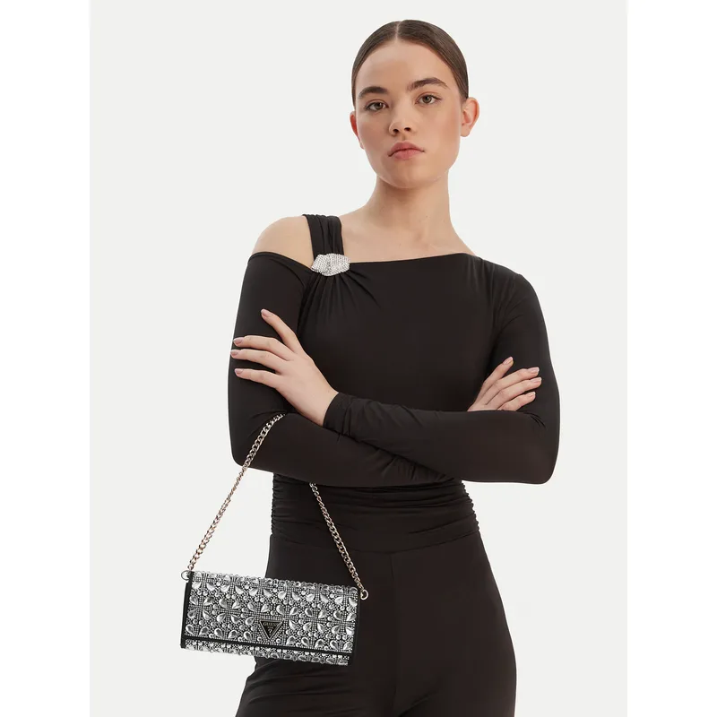 Τσάντα Guess Elsie Mini HWSC96 50710 Ασημί