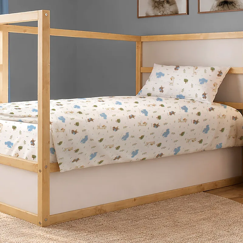 Σεντόνια Μονά Σετ Dimcol Happy Safari 711 Sky Blue