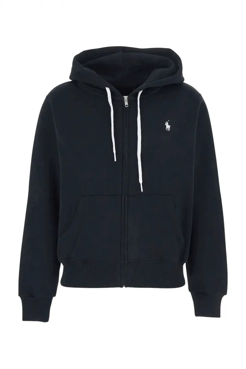 RALPH LAUREN ΦΟΥΤΕΡ ZIPHOOD CLASSICS LOGO ΜΑΥΡΟ