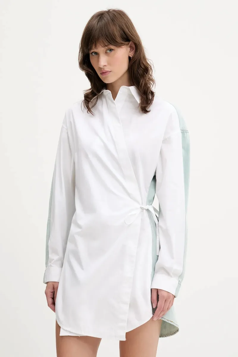 Diesel Βαμβακερό φόρεμα Diesel D-ELPHI-DEN DRESS