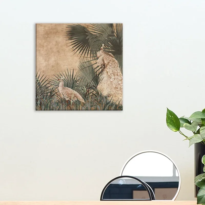 Πίνακας Διακόσμησης Ξύλου Ango Tropical Peacocks M 21351