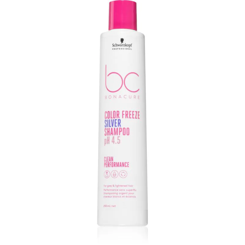Schwarzkopf Professional BC Bonacure Color Freeze Silver ασημένιο σαμπουάν για ξανθά και με ανταύγειες μαλλιά 250 μλ