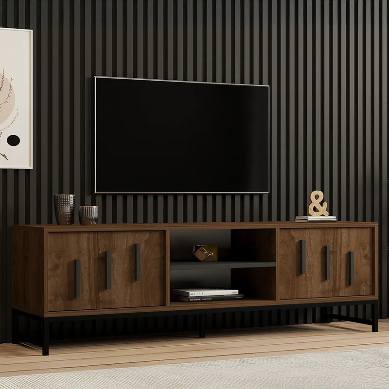 Έπιπλο Τηλεόρασης Shape - Walnut 835Puq4498 (160x50x40 cm)