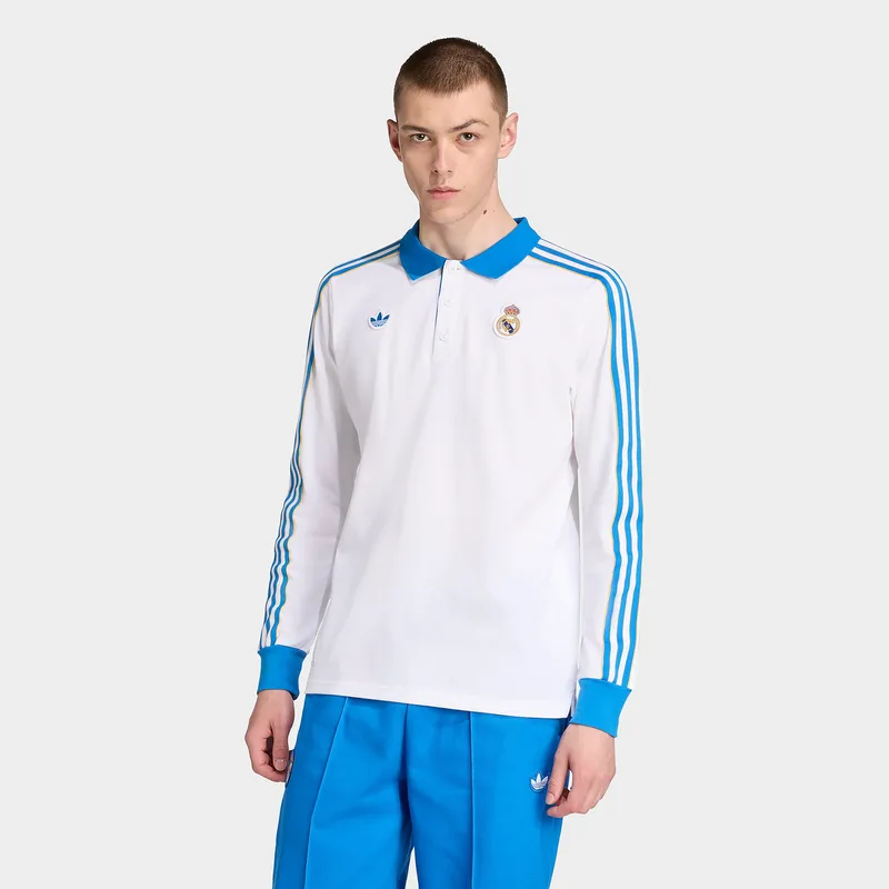 adidas Originals Real Madrid FC Terrace Icons Ανδρική Polo με Μακρύ Μανίκι (9000253191_90196)