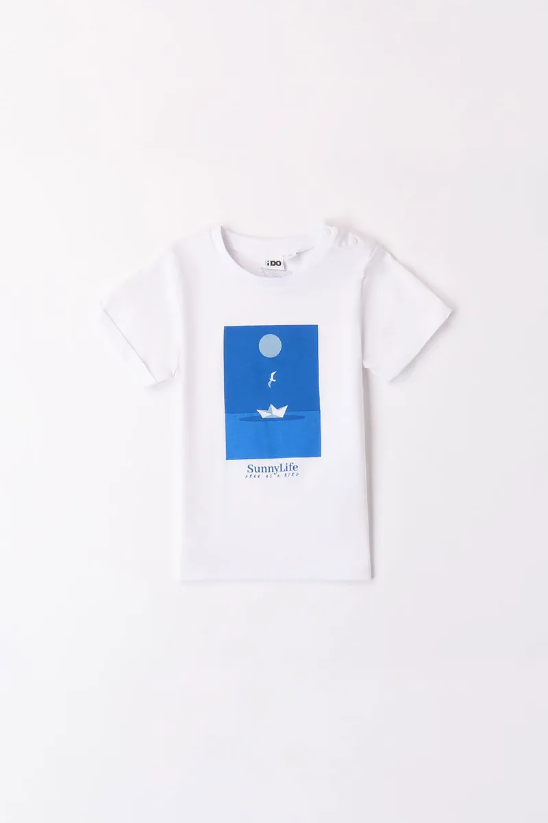 iDO παιδικό T-shirt με print - 4.8676/00 Λευκό