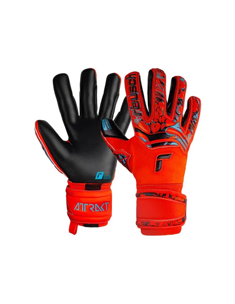 Reusch Attrakt Χρυσό X 5370945-3333 Γάντια Τερματοφύλακα Ενηλίκων Κόκκινα